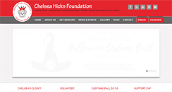 Desktop Screenshot of chelseahicksfoundation.org
