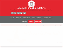 Tablet Screenshot of chelseahicksfoundation.org